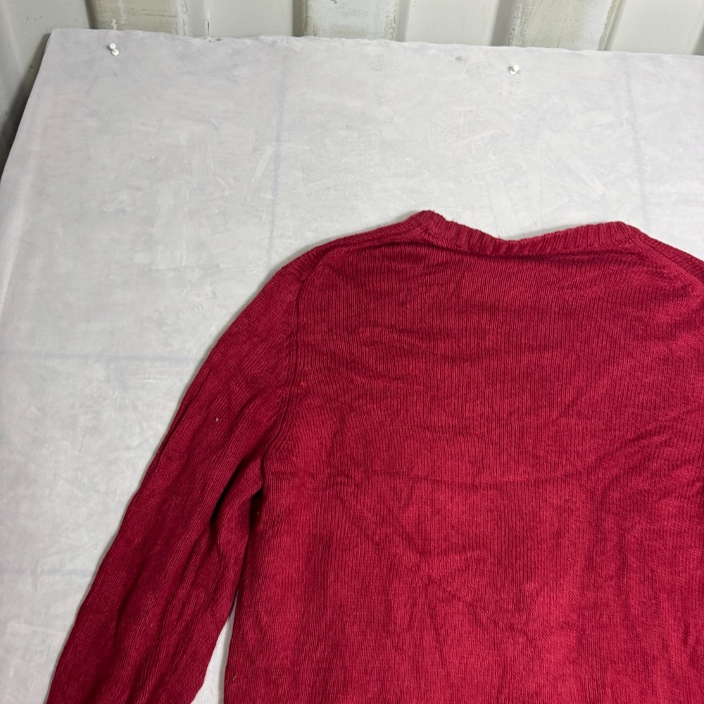 Croft & Barrow Mens Pullover Sweater Maroon Red Knit Crew Neck Winterwear Size L - Picture 9 of 16